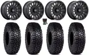 KMC Impact 15" Wheels Black 30" Intersect Tires RZR XP 1000 / PRO XP