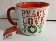 2019 Peanuts Snoopy Peace Love Joy Christmas Oversized Coffee Mug Tea Cup NWT