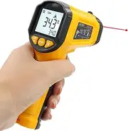 Thermometers Infrared | Non-Contacts Industrial Thermometers - Ergonomic Gauge with Rapid Response High Precision Design for Maintenance Monitoring Equipment Home Adults