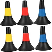 GALPADA 6Pcs Portable Agility Cones Durable Pe Training Cones for Soccer Football and Outdoor Games Bright Colors for Enhanced Visibility and Performance