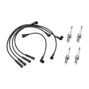 Bosch Ignition Leads + 4 x Denso Iridium TT Spark Plugs for Nissan Pulsar N10