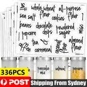 336 Waterproof Pantry Labels Stickers Self Adhesive Kitchen Food Label Stickers