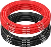 10 AWG Silicone Wire by MMOBIEL – 6mm² Tinned Copper Cable, 2 x 8.2FT (1 Red & 1 Black), Flexible Battery Electrical Wire for Automotive, Marine, Boat, RC, Drone, Truck, Battery Clamp