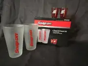 NIB Snap-On Tools 4 Piece Promotional Pint & Shot Glasses Mechanic Gift Set Lot
