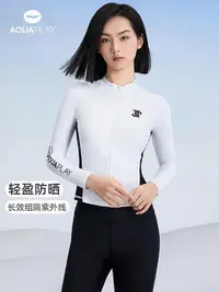 在飛比找Yahoo奇摩拍賣-7-11運費0元優惠優惠-AquaPlay泳衣女款保守女士長褲游泳衣速干防曬沖浪衣沖浪