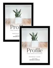 [Profile Australia] Eternal Solid Metal Photo Frame 6x8 inch 2 Pack in Black