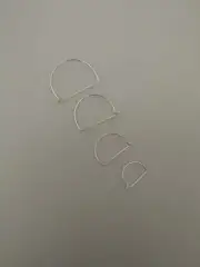 925 Sterling Silver Wire Arch Beading Hoops | Silver Beading Hoops | Sterling S