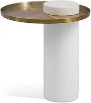 Melba Marble Side Table - White
