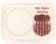 ASE Sheild - 1 Oz .999 Fine 2X3, Snap Lock Coin Holder, 3 pack