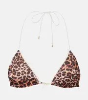[Bananhot] Bananhot Flora leopard-print bikini top AU 16 brown