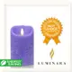 【Luminara 擬真火焰 蠟燭】紫漫熏香香草香氛水紋蠟燭（中）+ 加贈充電電池組