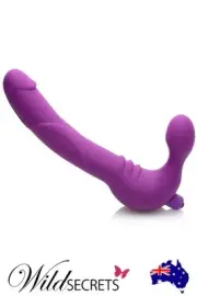 NEW Strap U 9.75 inch Semi Realistic Vibrating Strapless Strap On Silicone Dildo