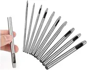 GYWHOOFT 10 Pcs Leather Hole Punch, 0.5mm-5mm Hollow Hole Punches Tool Set, Heavy Duty Single Hole Punch for Leather, Fabric, Leather Watch Band Canvas
