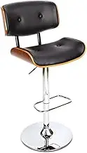 Artiss Bar Stools Stool Adjustable Kitchen Swivel Counter Barstools Dining Chair Chairs Gas Black Leather in 64-85cm Seat Height Floor Set for Home Dining Room Cafe Outdoor Indoor