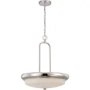 Nuvo Lighting 62/405 Dylan LED 18 inch Polished Nickel Pendant Ceiling Light