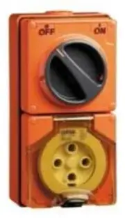 Clipsal 56-SERIES SWITCHED SOCKET 500V 4-Pins Round ORANGE- 10A, 20A Or 32A