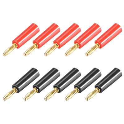 4mm Banana Speaker Plug Screws Cable Plugs Connectors Jack Connector 10pcs