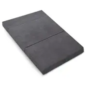 3-Fold Giselle Foldable Mattress Double Grey Folding Mattresses Bed Mat