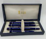 VINTAGE BILL BLASS 4 PIECE PEN SET Mini Rollerball, Pencil & Rollerball Refill