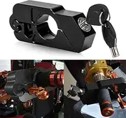 psler Universal Motorcycle Handlebar Lock Handle Throttle Grip Security Anti Theft Lock (Black)