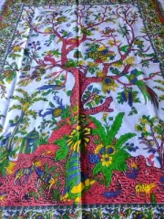 Tree of Life Wall Art Tapestry Hanging 31×44" Bohemian Animals Floral Cotton