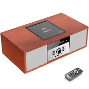 Nostalgic Bluetooth Stereo System for Home, Vintage Micro Hifi Systems CD Playe