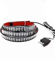 Ricoy 60inch Triple-Row 6-Function Amber Sequential Turn Signal LED Truck Tailgate Light Bar Strip, Super Bright LED- Red/White Reverse Stop Turn Signal Running for Pickups, SUV, RV, Trailer