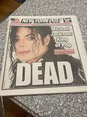 2009 JUNE 26 NEW YORK POST NEWSPAPER-MICHAEL JACKSON DEAD-1958-2009-