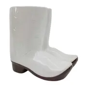 Urban Cowboy Boots Planter White 16cm Home Decorative Outdoor Garden Decor