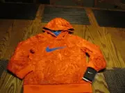 NIKE THERMA-FIT HOODED PULL OVER SWEATSHIRT H. CRIMSON SIZE 4, NWT $48