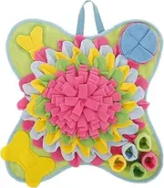 Snuffle Mat, Soft Dog Snuffle Mat, Interactive Sniff Mat, Dog Puzzle Slow Feeder Treat Toy, Funny Dog Foraging Mat, Safe Dog Sniffing Mat, Dog Puzzle Mat, Dog Toys and Dog Feeding Mats (Pink)