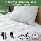 1000GSM Bamboo Pillowtop Mattress Topper Matress Protector King Queen Double