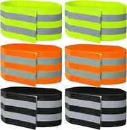 luckiade Reflective Tape, Pack of 6 Reflectors Clothing, Reflectors, Trouser Clip, Bicycle Trouser Clip, Bicycle Trouser Protection, Reflectors for Clothing for Outdoor Jogging Cycling