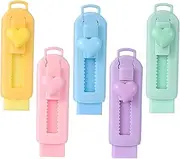 HOMSFOU 5pcs Sliding Retractable Erasers Cute Rubber Erasers for Students Fast Erasing Clean Design for Classroom Drawing Supplies
