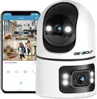 Wifi Security Camera Indoor, 360°Dual Lens Home Surveillance IP Camera CCTV with