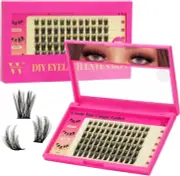 Lash Clusters 72Pcs Cluster Lashes D Curl Cluster Eyelash Extensions Mix10-16Mm