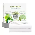 King Size White Bed Sheet Set, 400 Thread Count Deep Pocket Bed Sheets for Ki...