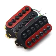 Set of Red&Black High Output Guitar Humbucker Pickup Invader Style Bridge & Neck