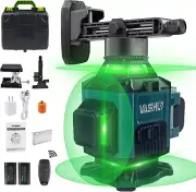 16 Line Laser Level Self Leveling, 4 X 360° 4D Green Cross Line Lazer Level Tool