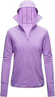 [MNSSRN] Ice Silk Short Sun Protection Clothing, Breathable and Lightweight Outdoor Driving in Summer, UV Protection, Sun Protection Shirt Jacket,Purple,L
