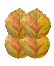 Benson Mills Leaf Shaped Fall Autumn Cork Hardboard Placemats 4 Sealed ~ NWT