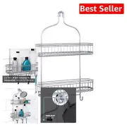 Maximize Shower Space: Rust-Resistant Caddy with Non-Slip Installation Features