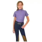 LCJ844 RJ Classics Girls Lucy Jr Quarter Zip Schooling Shirt Purple Paddock Play