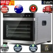 DEVANTi 6 Trays Commercial Food Dehydrator Stainless Steel Fruit Dryer Powerful