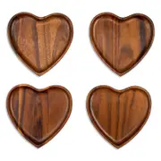 Nambe Eat Your Heart Out Appetizer Plates, Set of 4