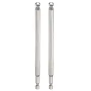 2pcs Ball End Hex Screwdriver Bit H8 Head 1/4" Hex Shank 6" Long Magnetic