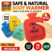 Hand & Body Warmer Reusable Bottle Shaped Large 18cm x 12cm Red, Aqua, Yellow &
