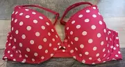 Vintage 2011 Size 36D Demi Bra Victoria's Secret Red Polka-Dot Underwired New