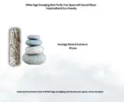 White Sage Smudging Stick Purify 6 Inches 30pcs Aroma Therapy Purification