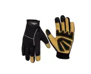 Cyclone Size Medium Reflex Gardening Gloves Reflex Leather Black/Light Brown